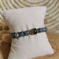 Un bracelet avec une autre jolie pierre des thérapeutes la labradorite avec ses magnifiques reflets