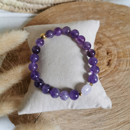 Bijoux pour femmes , spirituelles, en pierres naturelles d'améthyste 