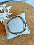 Un joli bracelet dans la gamme des petits plaisirs à moins de 20 € avec l'hématite dorée et la labradorite