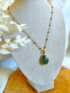 Collier de l'univers de sadaléane avec du jaspe africain