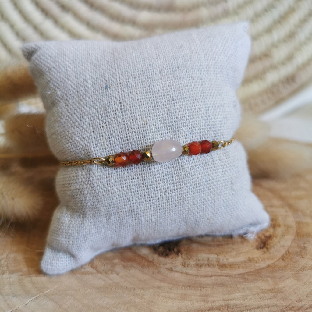 Trio de bracelets : Cornaline