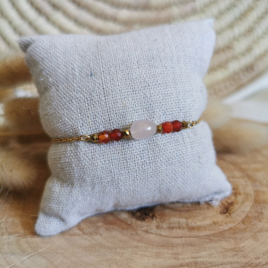 Trio de bracelets : Cornaline