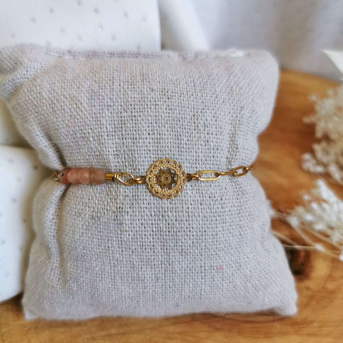 Trio de bracelets : Pierre de soleil