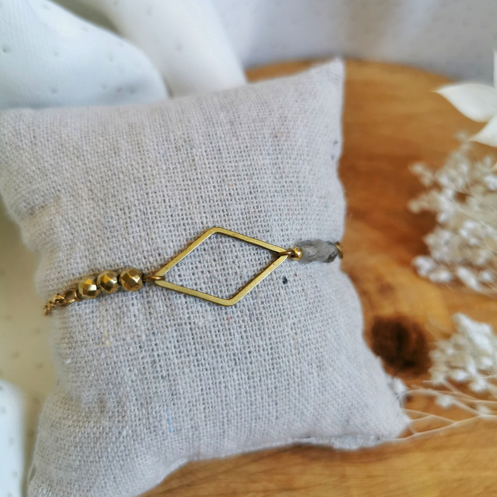 Bijoux en labradorite de l'univers de sadaleane, bracelet fin pour femme