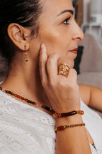 bijoux femme, bracelet fantaisie super colorés avec tubes acrylique et pierres naturelles