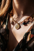 bijoux pour femme en acier inoxydable doré, fait main , pierres énergétiques, univers de sadaleane, ain, frans