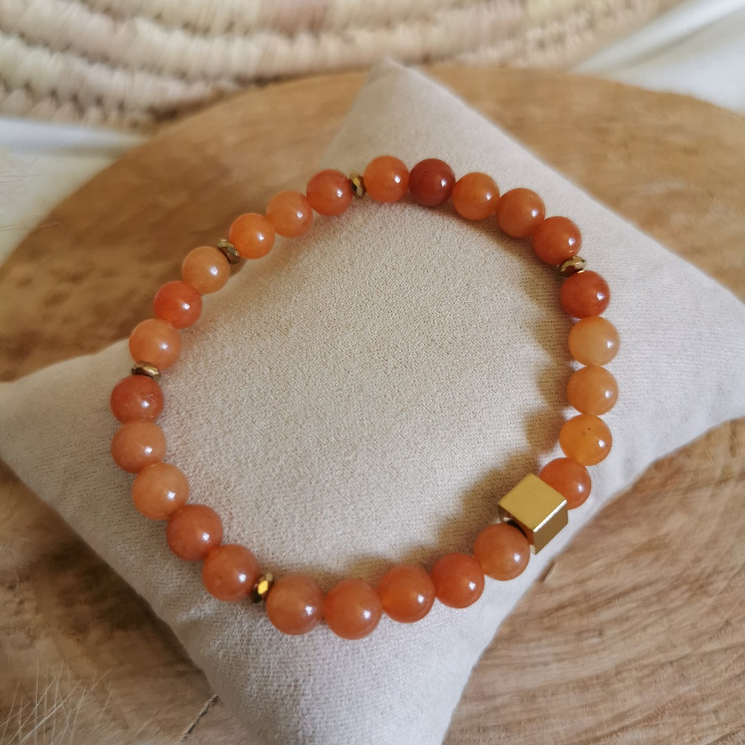Bracelet pour la joie de vivre en calcite orange