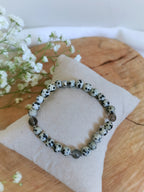 bracelet jaspe et quartz fumé pour femme, fille, jeune fille 